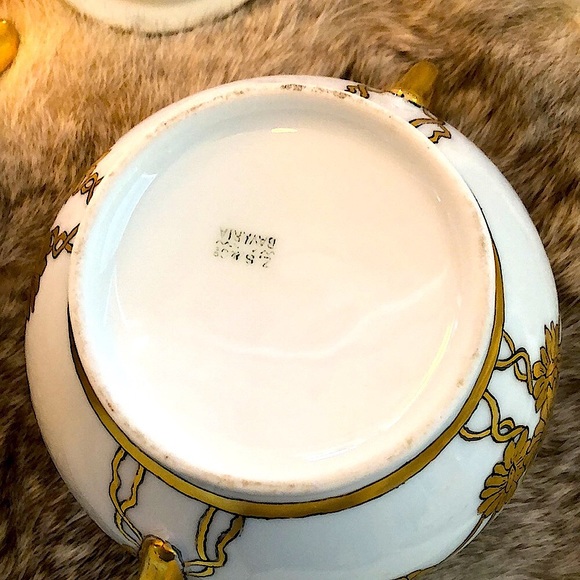 EUC- Antique French & German Hand-Painted Tea Set Pieces - Picture 12 of 16